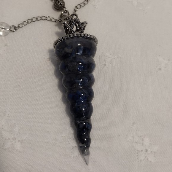 Lapis Lazuli Spiral Pendulum - Picture 4 of 5